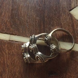 Set of 3 sterling silver vintage rings